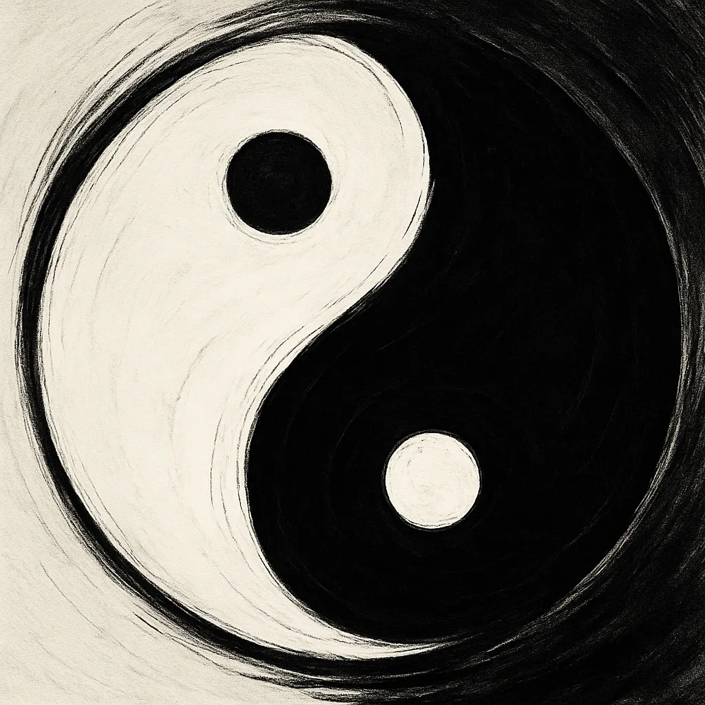 Diagrama de Yin e Yang em oposição
